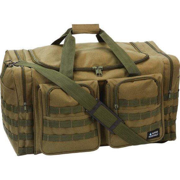 26" Tactical Duffle Bag Olive Drab Water-Resistant Carry On Hand Luggage - Picture 2 of 3